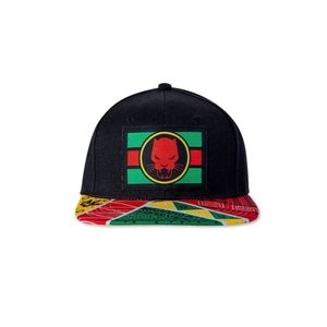 SALE!! New Marvel Black Panther Wakanda Forever adjustable snap black baseball …